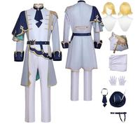 Tjlmomo Anime Kagamine Len Knight's Cosplay Costume avec Perruque Jeu Project Sekai Colourful Stage Cosplay Tenue Adulti Rolle Nene Kusanagi Uniforme Halloween Carnaval Fête Déguisement pour Femmes
