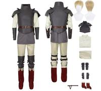 Tjlmomo Anime Laios Touden Cosplay Costume avec Perruque Jeu Delicious in Dungeon Cosplay Tenue Adulti Rolle Chilchuck Tims Uniforme Accessoires Costume Halloween Carnaval Fête Déguisement pour Hommes