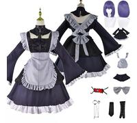 Tjlmomo Anime Marin Kitagawa Cosplay Costume avec Perruque Jeu Cosplay Tenue Adulti Rolle Uniforme Accessoires Costume Halloween Carnaval Fête Déguisement Vêtements pour Femmes Filles