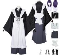 Tjlmomo Anime Marin Kitagawa Kimono Cosplay Costume avec Perruque Jeu Cosplay Tenue Adulti Rolle Marin Kitagawa Uniforme Accessoires Costume Halloween Carnaval Fête Déguisement Vêtements pour Femmes