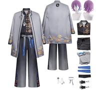 Tjlmomo Anime Rui Kamishiro Long Cosplay Costume avec Perruque Jeu Project Sekai Colourful Stage Cosplay Tenue Adulti Rolle Toya Aoyagi Uniforme Halloween Carnaval Déguisement Vêtements pour Hommes