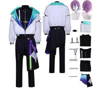 Tjlmomo Anime Rui Kamishiro Set Cosplay Costume avec Perruque Jeu Project Sekai Colourful Stage Cosplay Tenue Adulti Rolle Nene Kusanagi Uniforme Costume Halloween Carnaval Fête Déguisement pour Homme