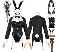 Tjmiaohao Anime Kitagawa Marin Bunny Filles Cosplay Costume Outfit My Dress-Up Darling Sexy Uniforme Perruque Ensemble Complet Halloween Déguisement Costume pour Femmes Filles (S)