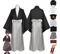Tjmiaohao Anime Yugi Tsukasa Cosplay Costume Outfit Toilettes Hanako Kun Noir Uniforme Ensemble Complet Halloween Party Dress Up Costume avec Chapeau Perruque pour Hommes Garçons (M)