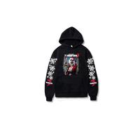 TJOS Terrifier 3 Horreur Movie Merch Halloween Cosplay Noël Flocon de neige Avatar Hoodies, Noir , M