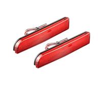 TjOta Feux Brouillard Arrière Pour Mitsubishi Pour Lancer Pour EVO Pour Evolution Pour Outlander Pour Sport 2x Pare-chocs Arrière Réflecteur Feu Stop Feu Arrière LED(2pcs RED LENS)