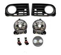 TjOta Phares Antibrouillard Auto Pour Golf 5 Pour A5 MK5 R32 2004 2005-2009 Pièces Automobiles Feux Antibrouillard Lampes Grilles Couvercle Et Fil Halogène LED(LED and cover)