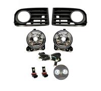 TjOta Phares Antibrouillard Auto Pour Golf 5 Pour A5 MK5 R32 2004 2005-2009 Pièces Automobiles Feux Antibrouillard Lampes Grilles Couvercle Et Fil Halogène LED(LED set)
