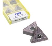 TJR Lot de 10 inserts de tour en carbure indexables TNMG331 / TNMG160408-MA LF6018 pour tours CNC et standard - Usinage de précision pour acier inoxydable, acier, fonte et plus encore