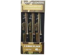 TJR Tackle Leadcore Leadcore Leader Hybrid Lead Clips QC ou Ring Swivel Ready Tied (émerillon à Changement Rapide)