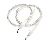 TJR Tackle Lot de 2 Bas de Ligne pour Carpe en fluorocarbone avec Clips de sécurité pour Plomb et émerillons à Changement Rapide (Transparent)