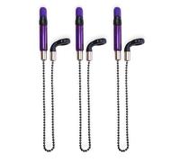 TJR Tackle Lot de 3 bobines GTO Indicateurs de touche pour la pêche à la carpe pour détecteurs de touche et bâtons de banque (violet)