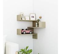 TJROO Étagère murale flottante étagère murale élégante étagère d'angle décoration pour murs vides, design économe en espace, design unique, chêne Sonoma 40 x 40 x 50 cm