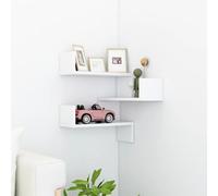 TJROO Étagère murale flottante étagère murale élégante étagère d'angle décoration pour murs vides, design unique, blanc, 40 x 40 x 50 cm