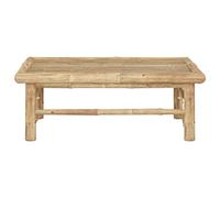 TJROO Table Basse de Jardin en Bambou Blanc 65 x 65 x 30 cm Modulaire Rustique