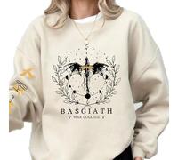 TJYES Basgiath War College 4th Wing Sweatshirt de style fantastique Dragon Ride Sweat-shirt pour femme Pull à capuche, kaki, XS