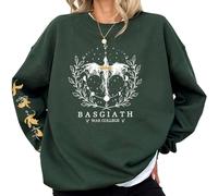 TJYES Basgiath War College Sweat-shirt Quatrième Aile Style Fantasy Dragon Ride Sweatshirt Femmes Pull Sweatshirts, Vert, M