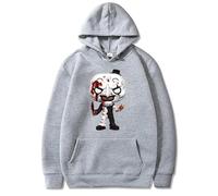 TJYES Horror Movie Terrifier3 Hoodie Art Clown Art Big Head Fashion and Humorous Hoodies Unisex (Grey,TP)