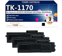 TK-1170 Cartouche de Toner Compatible pour Kyocera ECOSYS M2040dn M2540dn M2640idw Imprimantes, Haute Capacité 7200 Pages, Impression Haute Définition,Black-3 Pack