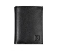 TK 1979 Portefeuille Homme TK245, Cuir Véritable, Noir, 8 Emplacements Cartes, Porte-Monnaie Zippé, Coffret Cadeau