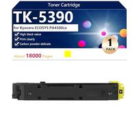 TK-5390 Cartouche de Toner de Remplacement Compatible TK-5390K TK-5390C TK-5390M TK-5390Y pour Kyocera ECOSYS PA4500cx Imprimante, Haute Capacité 18000 Pages, Installation Facile,Yellow-1 Pack