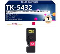 TK-5432 Compatible Cartouche de Toner de Remplacement pour Kyocera ECOSYS PA2100cx PA2100cWX MA2100cfx MA2100cwfx Imprimantes, Haute Capacité 1250 Pages, Installation Facile,Magenta-1 Pack