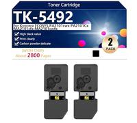 TK-5492 Cartouche de Toner à Très Haut Rendement Compatible pour Kyocera ECOSYS PA2101cwx, PA2101Cx, MA2101cfx et MA2101cwfx Imprimantes, Nette et Précise,Black-2 Pack