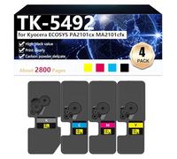 TK-5492 Cartouche de Toner Compatible pour Kyocera ECOSYS PA2101cx et MA2101cfx Imprimantes, Haute Capacité 2800 Pages, Impression Nette,BCMY-1 Set