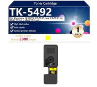 TK-5492 Cartouche de Toner de Remplacement Compatible pour Kyocera ECOSYS PA2101cwx, PA2101Cx, MA2101cfx et MA2101cwfx Imprimantes, Haute Capacité 2800 Pages, Installation Facile,Yellow-1 Pack
