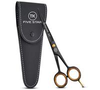 TK FIVE STAR Midnight Premium Ciseaux de coiffeur extra tranchants 6,5" pour homme, femme et enfant pour cheveux fins et épais Micro denture inoxydable