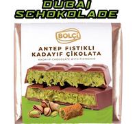 TK Gruppe® 100g - Chocolat Dubaï avec instructions de cuisson à la crème de pistache et cheveux d'ange Kadayif
