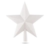 TK Gruppe Timo Klingler - Étoile Blanche pour Sapin de Noël - Pointe d'Étoile, Décoration pour Sapin de Noël Blanc (Étoile Entièrement Blanche)