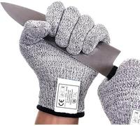 TK Gruppe Timo Klingler Gants de protection anticoupure cuisine EN 388 pour filetage - gants résistants aux coupures - gants de sécurité en maille métallique