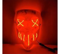 TK Gruppe Timo Klingler Kiss Me Masque effrayant à LED - Comme contrôlable depuis Purge, visage lumineux, pour Halloween, carnaval et carnaval comme costume pour homme et femme (choix de couleur