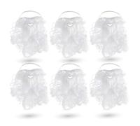 TK Gruppe Timo Klingler Lot de 6 barbes de Père Noël - Blanches - À déguiser en Père Noël - Père Noël - Noël