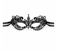 TK Gruppe Timo Klingler Masque pour les yeux - Gothique et vénitien - Masque en dentelle pour Halloween - Masque de bal masqué pour femme (modèle 02 - noir)