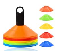 TK Gruppe Timo Klingler Set de 25 cônes de marquage de Slalom et Accessoires de Football pour Le Football, l'athlétisme, etc.