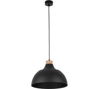 TK Lighting Cap lampe suspendue 1x15 W noir-bois 2071