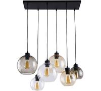 TK Lighting Cubus lampe suspendue 6x15 W noir-transparent-ambre-graphite 2164