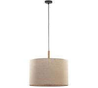 TK Lighting Deva Nature lampe suspendue 1x15 W noir-gris/cendre-bois-beige 6107