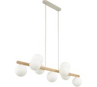 TK Lighting Estera Wood lampe suspendue x6 W blanc-bois 5906