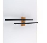 TK Lighting Flash applique murale 2x30 W noir-bois 6628