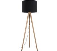 TK Lighting Grand lampadaire 1x15 W noir-bois 16008