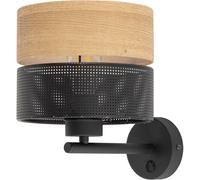 TK Lighting Nicol applique murale 1x15 W noir-bois 6539