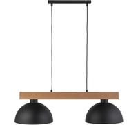 TK Lighting Oslo lampe suspendue 2x15 W noir-bois 4711