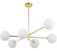 TK Lighting Sarius plafonnier 6x6 W blanc-doré 4736