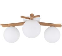 TK Lighting Sheron plafonnier 3x6 W blanc-bois 5308