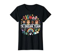 TK Teacher TK Dream Team Fun Womans First Day Class T-Shirt Graphique avec Valeur, Femme, Noir, S