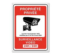 TK THERMALKING Vidéo surveillance panneau - Panneaux de sécurité Plaque Alarme pour propriété privée - Signalétique en plastique 20x15cm (1)