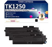 TK1250 Cartouche de Toner de Remplacement Haute Capacité pour Kyocera ECOSYS MA3500fx MA3500x MA3501wfx PA3500wx PA3500x Imprimante, 3000 Pages,Black-3 Pack